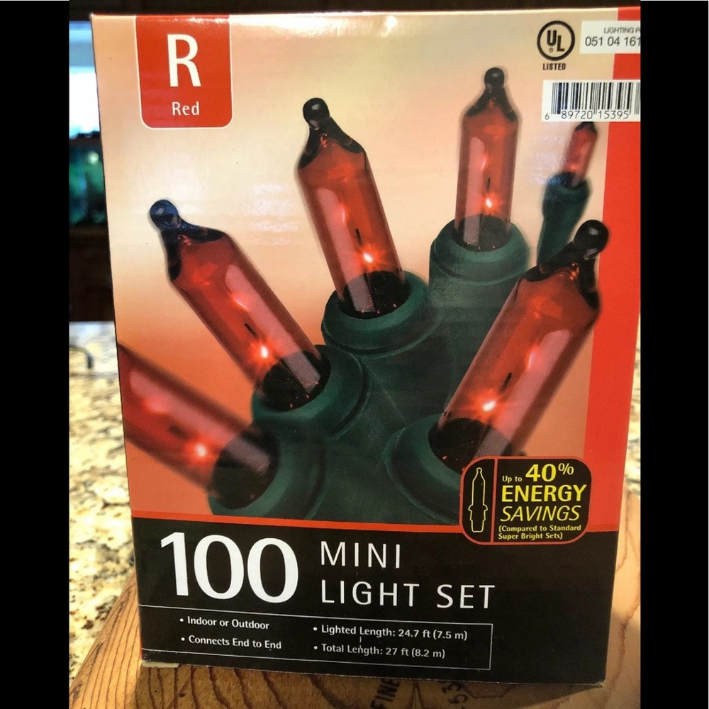 Holiday Christmas 100 Red Light Set